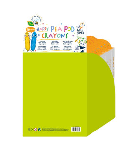 Crayones Happy Pea Pod Haku Yoka x 36 con Exhibidor