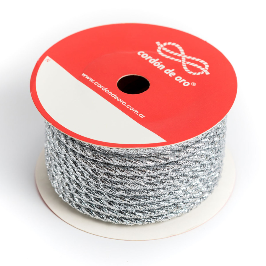Cordón Metalizado Plateado 10 m
