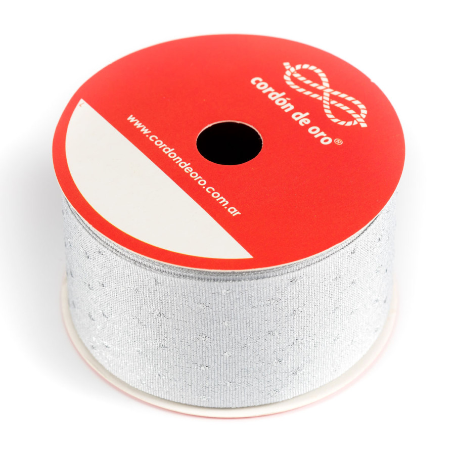 Cinta Destellos Plateada 3.8 cm x 10 metros