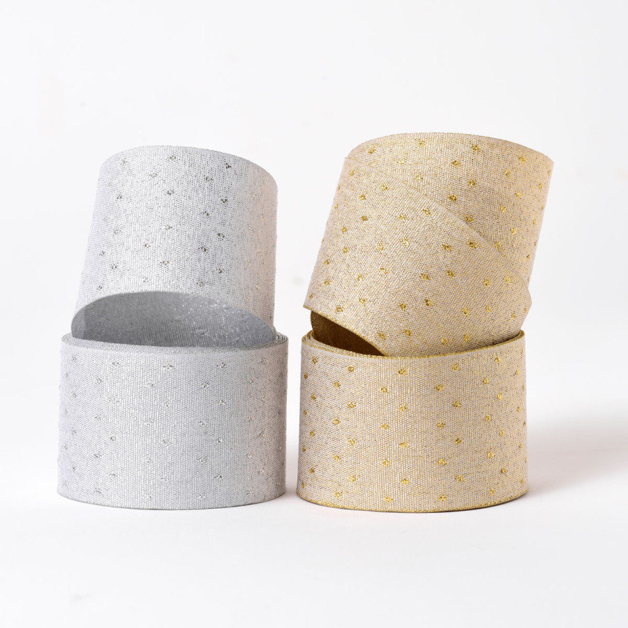 Cinta Destellos Plateada 3.8 cm x 10 metros