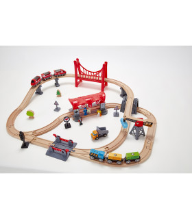 Set Ferrocarril de Ciudad Hape Vías de Juguete