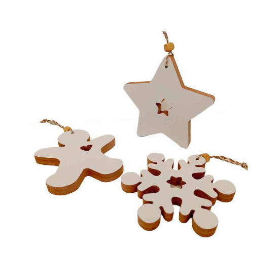 Adornos para colgar Estrella Copo y Candyman x 3