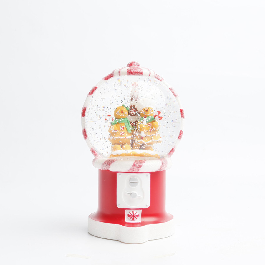 Esfera de Nieve con LED de Gingerbread Men 19 cm Alparamis