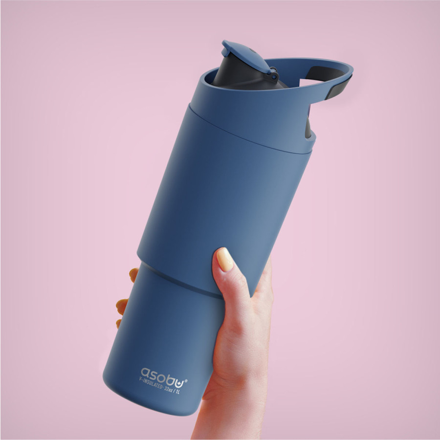 Botella Térmica Deportiva Cosmic Slate Gray 1 l Asobu