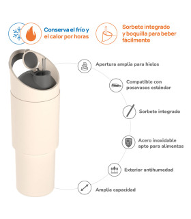 Botella Térmica Deportiva Cosmic White 1 l Asobu