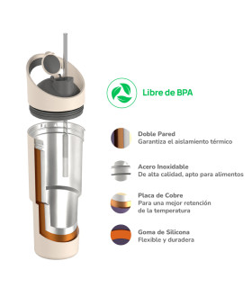 Botella Térmica Deportiva Cosmic White 1 l Asobu