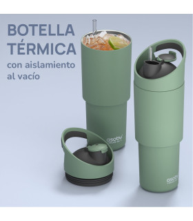 Botella Térmica Deportiva Cosmic Basil Green 1 l Asobu