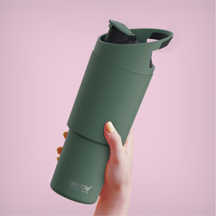 Botella Térmica Deportiva Cosmic Basil Green 1 l Asobu