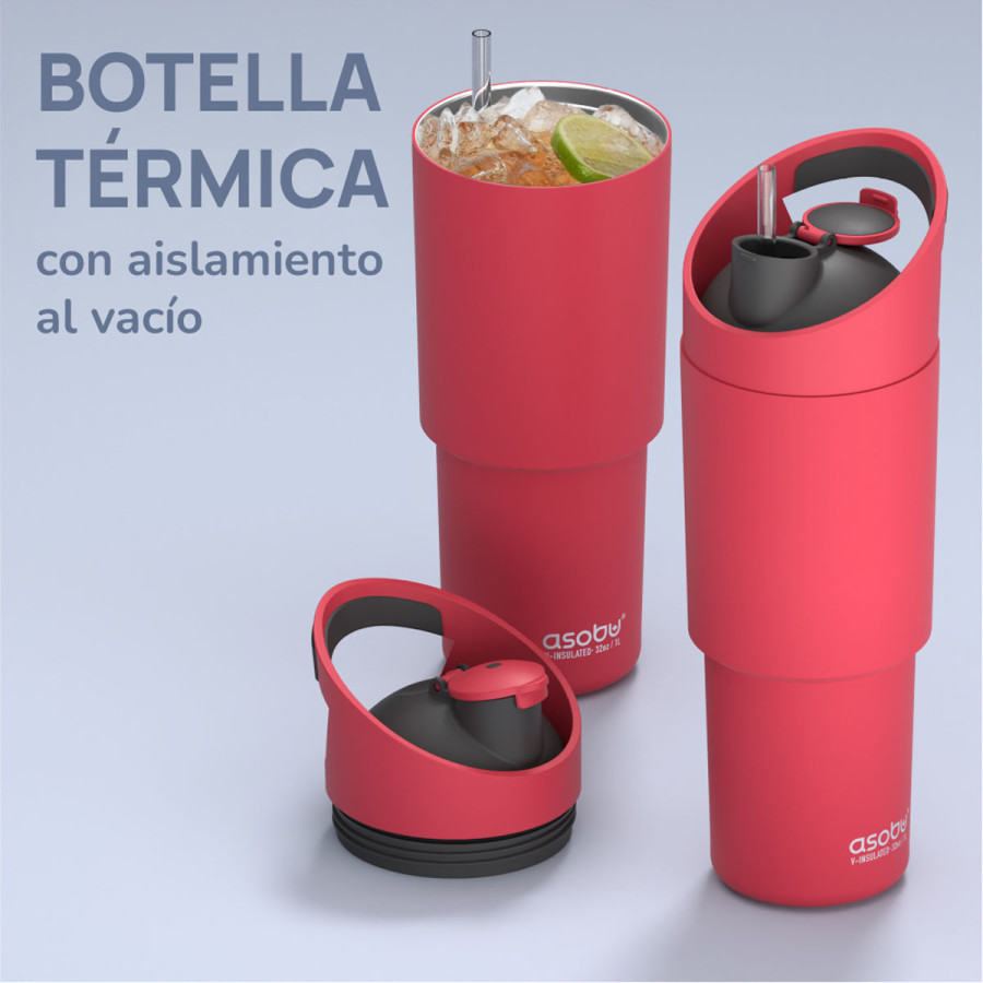 Botella Térmica Deportiva Cosmic Red 1 l Asobu