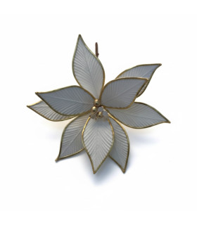 Adorno Estrella Federal Blanca Borde Dorado 25 cm Alparamis A24-4165