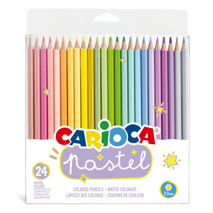 Lápices Colores Pastel Carioca x 24