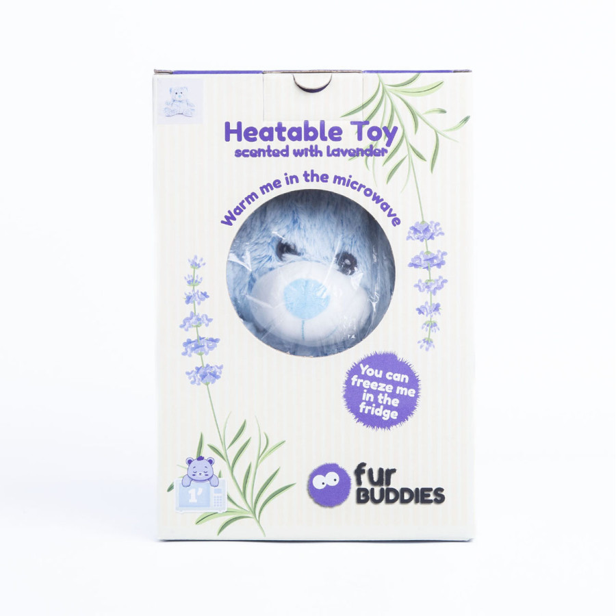 Peluche Térmico Oso Suavecito Celeste Fur Buddies
