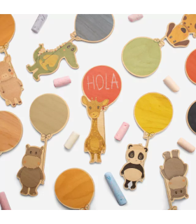 Pizarra Decorativa Globo Jirafa