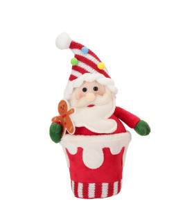 Adorno Santa Y Gingerbread Sentados Pequeños 12*9 Cm