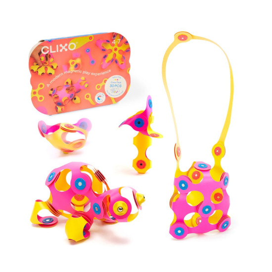 Set de Tripulación Rosa y Amarillo 30 Piezas Clixo