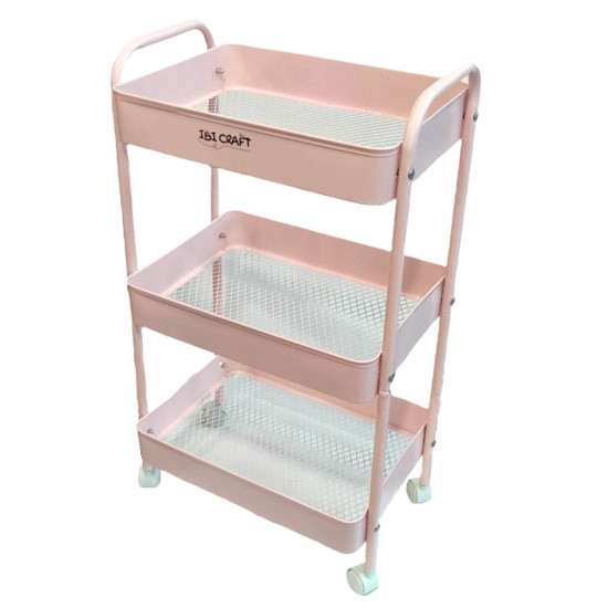 Carro Organizador Móvil Rosa 43 x 78 x 31 cm Rosa Ibicraft