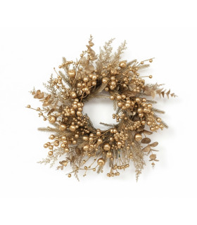 Corona Navideña Dorada 51 cm Alparamis