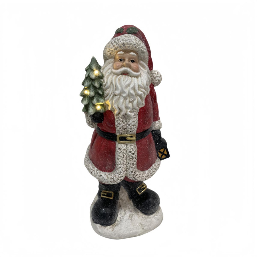 Adorno de Navidad Santa con Árbol LED 48 cm Alparamis