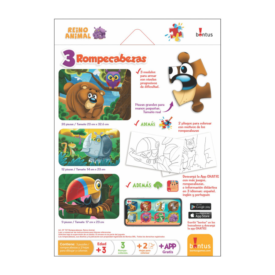 Rompecabezas Infantil Reino Animal