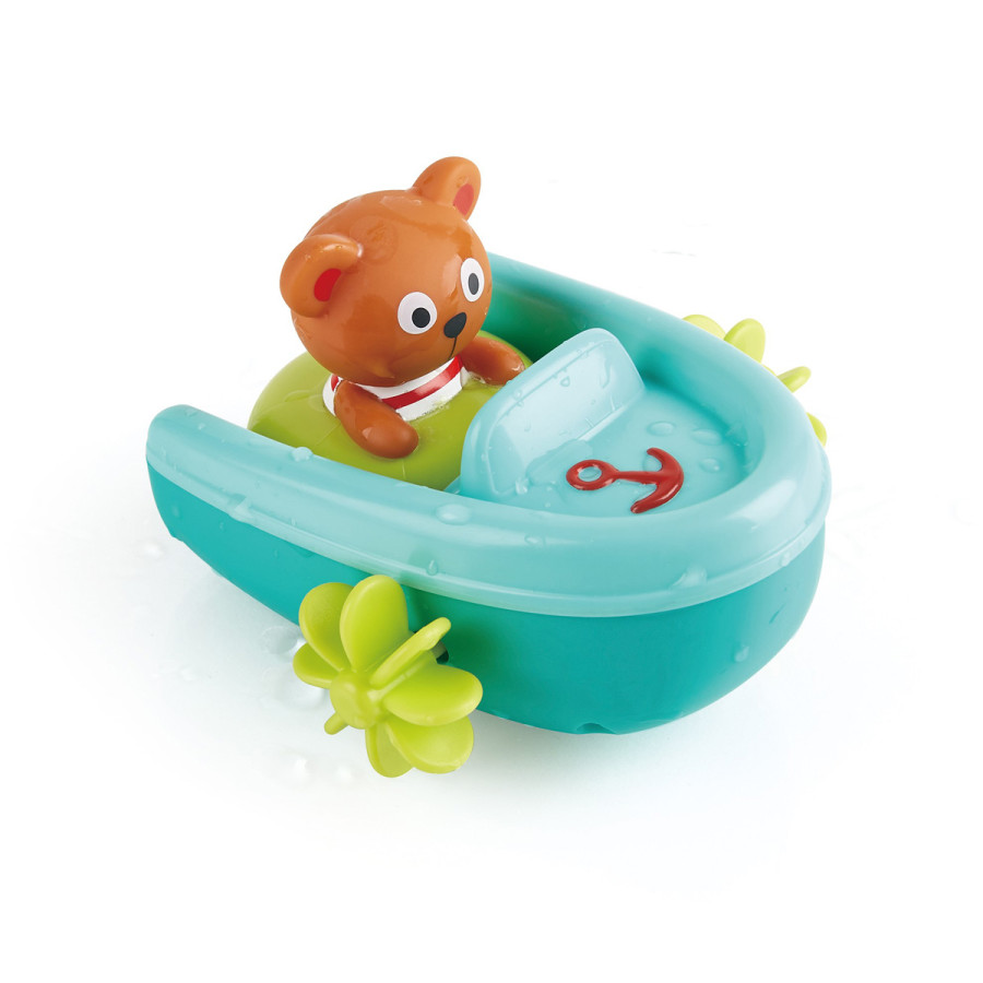 Osito en Barco con Mecanismo de Retroceso Hape