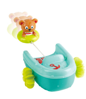 Osito en Barco con Mecanismo de Retroceso Hape