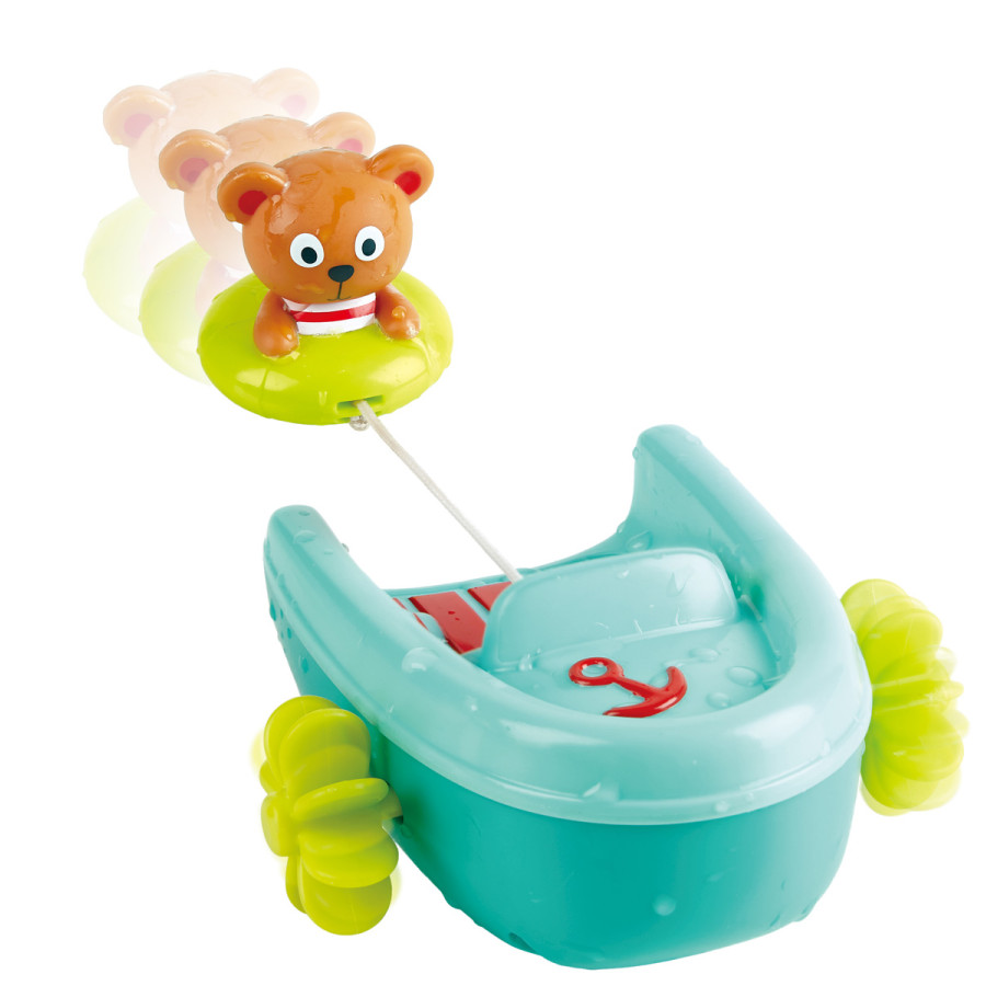 Osito en Barco con Mecanismo de Retroceso Hape