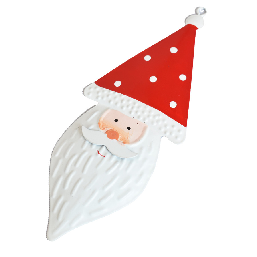 Adorno Colgante Cabeza Santa Metal Rojo Alparamis