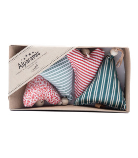 Caja de 4 Adornos de Navidad de 10 cm Alparamis