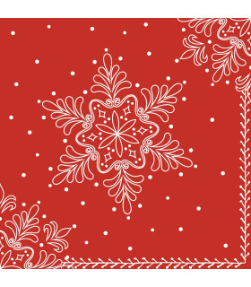 Servilletas 33 x 33 cm Snowflake Xmas