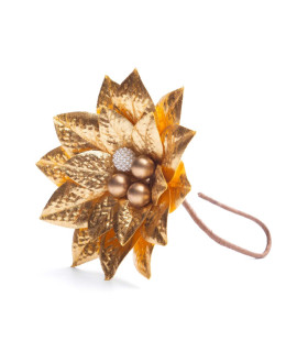 Adorno Flor Dorada 10 cm Alparamis A24-4025G