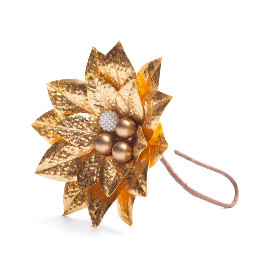 Adorno Flor Dorada 10 cm Alparamis A24-4025G