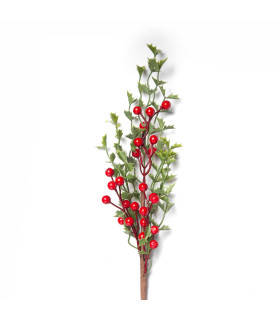 Adorno Pick de Bayas Chicas Rojas 56 cm Alparamis LA5046-1