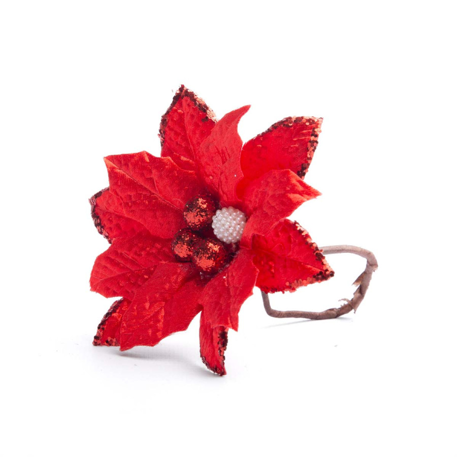 Adorno Flor Roja 10 cm Alparamis A24-4022G