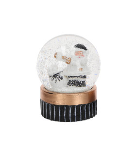 Adorno Esfera de Nieve Santa 8 cm Alparamis