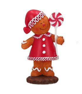 Adorno Gingerbread de Pie 11 cm Alparamis
