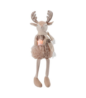 Adorno Reno Piernas Colgantes y luz LED 63 cm Alparamis