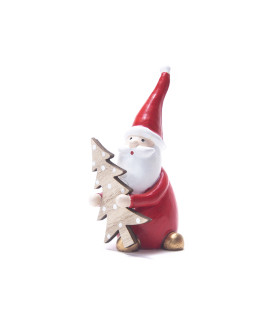 Adorno de Navidad de Polyresina Papá Noel 8 cm