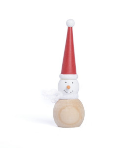 Santa o Snowman en Madera Rojo