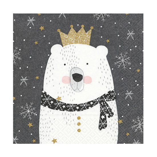 Servilletas 33 x 33 cm Polar King Xmas
