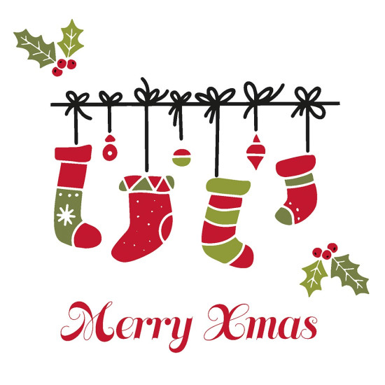 Servilletas 33x33 Stockings Xmas