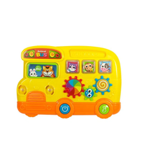 Bus de Animales de Juguete a Pilas 20 cm