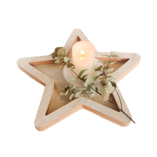 Bandeja de Madera Estrella 35 cm