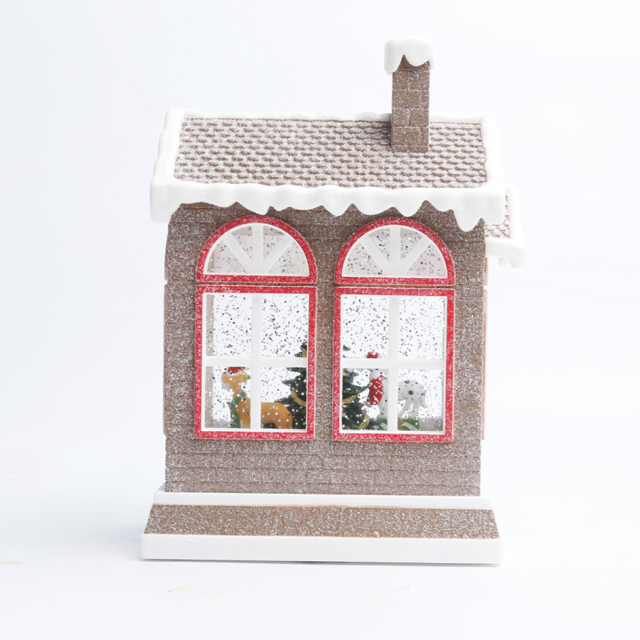 Adorno de Casita de Jengibre con LED 25 cm Alparamis