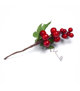 Adorno Pick de Bayas Grandes Rojas 20 cm Alparamis L24-174