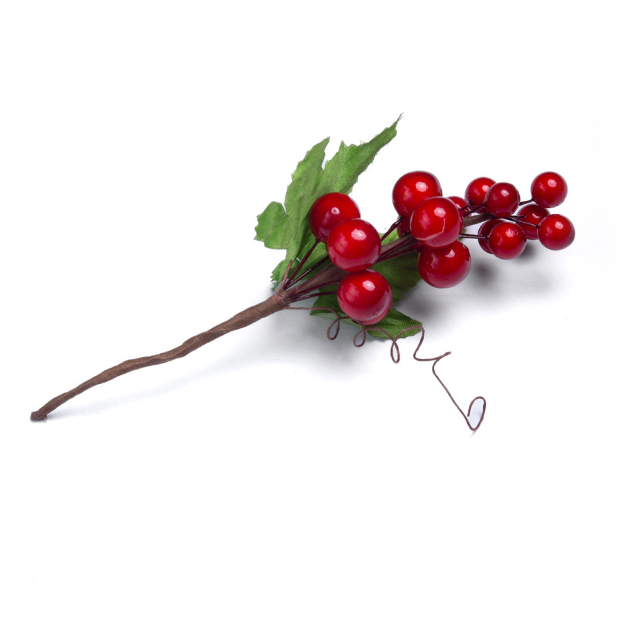 Adorno Pick de Bayas Grandes Rojas 20 cm Alparamis L24-174