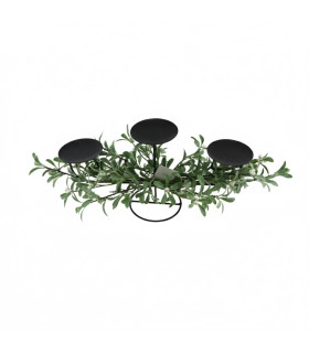 Porta Vela con Hojas Verdes 61 cm Alparamis