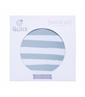 Plato de Sitio Rayas Verdes 34 cm x 10