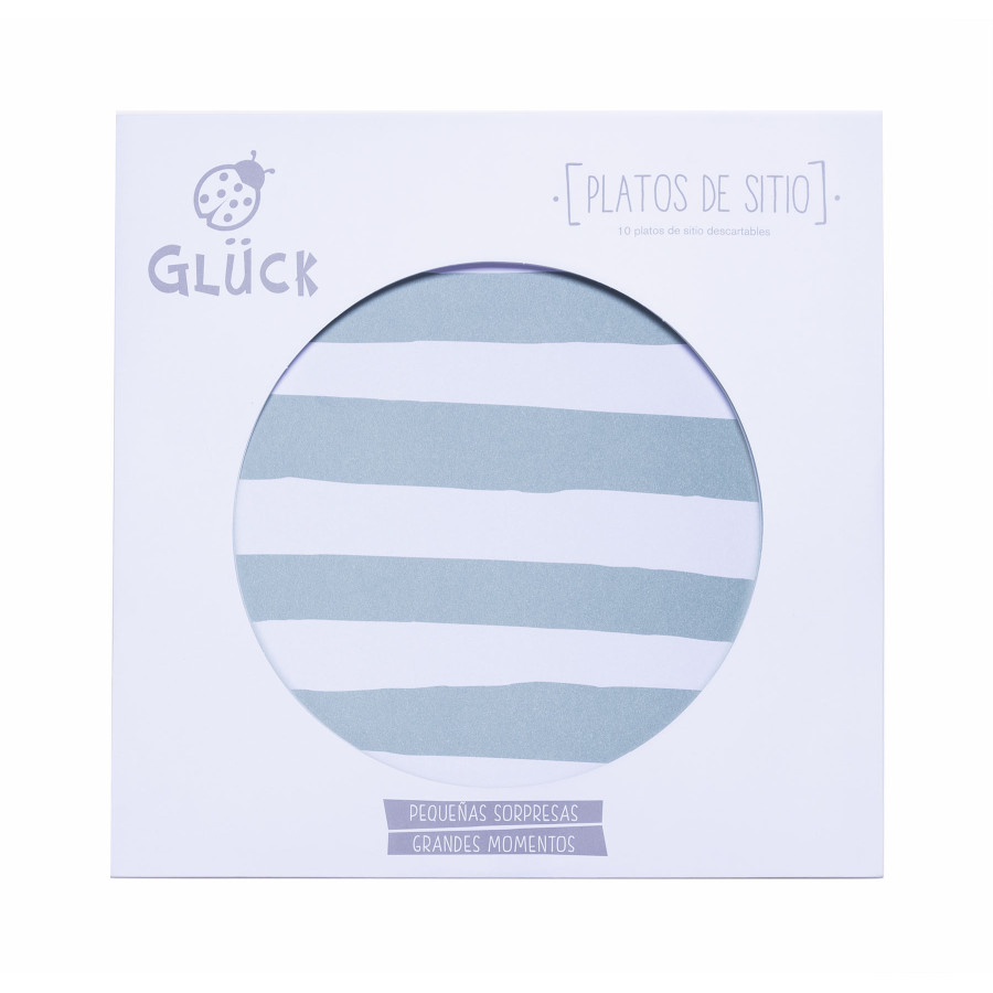 Plato de Sitio Rayas Verdes 34 cm x 10