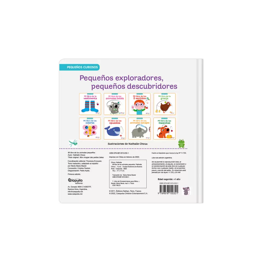 Pequeños Curiosos Mi Libro De Los animales pequeños