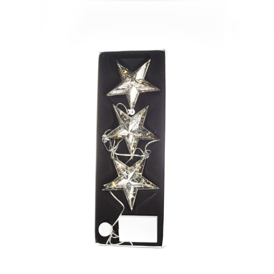3 luces Estrellas Plateadas Alparamis